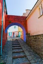 Portmeirion street, North Wales Royalty Free Stock Photo