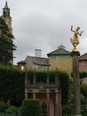 portmeirion village golden statue