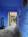 portmeirion village blue archway