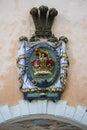 Coat of Arms on the Gate House to Portmeirion in North Wales, UK