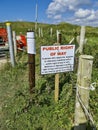 Portnoo, County Donegal - August 13 2022 : The public right of way is still blocked by the Golf course