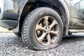 Portnoo, County Donegal - January 24 2020 - Flat tyre due to screw