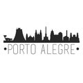 Porto Alegre Brazil. City Skyline. Silhouette City. Design Vector. Famous Monuments.