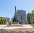 Marechal Deodoro square, Julio de Castilhos Monument and Justice Palace in downtown - Porto Alegre, Rio Grande do Sul, Brazil