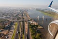 Porto Alegre Bridge and Guaiba River Royalty Free Stock Photo