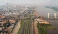 Porto Alegre Bridge and Guaiba River Royalty Free Stock Photo