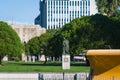 Porto Alegre, Rio Grande do Sul, Brazil, March 29 - 2021: Monument to the expeditionary of Farroupilha Park redemption