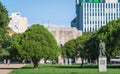 Porto Alegre, Rio Grande do Sul, Brazil, March 29 - 2021: Monument to the expeditionary of Farroupilha Park redemption