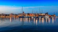 Porto of Alghero befor sunrise Royalty Free Stock Photo