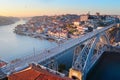 Porto bridge panorama Royalty Free Stock Photo