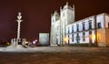 Porto Cathedral facade view, Roman Catholic church, Portugal. Construction around 1110