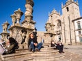 Porto Cathedral square with Pillory column in historical center