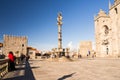 Porto Cathedral square with Pillory column in historical center