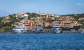 Porto Cervo - Italian seaside resort in northern Sardinia. View on luxurious yachts