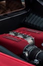 red ferrari engine detail logo ferrari Royalty Free Stock Photo