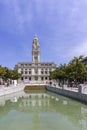 Porto City Hall at Avenida dos Aliados. A Neoclassical building. Royalty Free Stock Photo