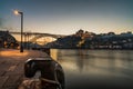 Porto city of portugal view of thebridge dom luis from ribeira Royalty Free Stock Photo