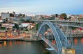 Porto cityscape on sunset