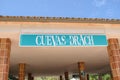 Porto Cristo, Mallorca, Spain - 05.02.2022: Sign saying Cuevas Drach