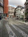 Porto Europe Portugal June 7 2018 Historic city street,old buildings ,park, monument