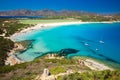 Porto Giunco beach, Villasimius, Sardinia, Italy. Sardinia is the second largest island in the Mediterranean Sea Royalty Free Stock Photo