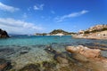 Sardinia, Porto Istana beach facing the island of Tavolara. Royalty Free Stock Photo