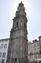 Porto, July 21st: Torre Clerigos Church details in Downtown of Porto Portugal