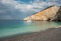 Porto Katsiki Beach in summer season, Lefkada, Greece