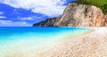 Porto katsiki best beach of Greece in Lefkada Royalty Free Stock Photo