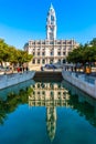 City Hall Freedom Square in Porto, Portugal