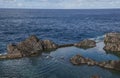 Porto Moniz, Madeira, Portugal, Europe - natural swimming pools; rugged rocks. Royalty Free Stock Photo