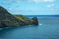 Porto Moniz on the North West Coast where the Mountains in the north of the Island of Madeira meet the Atlantic Ocean Royalty Free Stock Photo