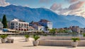 1,02,2020 Porto Montenegro. The elite area of Tivat. Shopping area with souvenir shops and shops and restaurants Royalty Free Stock Photo