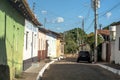 Colonial houses on street in Center of Porto Nacional Royalty Free Stock Photo