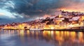 Porto at night, Portugal skyline Royalty Free Stock Photo