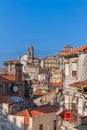 Porto with old ancient buildings, orange roofs and gray walls and blue sky Royalty Free Stock Photo