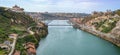 Porto Oporto downtown with Monastery of Serra do Pilar and Douro river Royalty Free Stock Photo