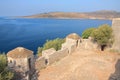 The eighteenth-century fortress of Ali Pasha of Tepelene in Porto Palermo, Albania overlooking the bay in the Ionian Sea.