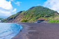 Porto Pim beach at Faial island in Portugal