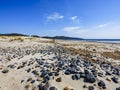 Porto Pino beach with white dunes