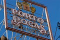 Porto Pocas Port sign with blue sky Royalty Free Stock Photo