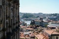 Porto, Portugal - April 4, 2017: Facade of Igreja dos Grilos and the view over Porto