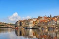 Porto Portugal city skyline at Ribeira and Douro River Royalty Free Stock Photo