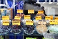 Bowls with dehydrated fruits for sale