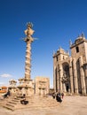 Porto Cathedral square with Pillory column in historical center