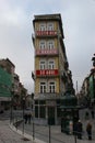 Vertical shot of old residential buildings and streets of Porto in Portugal