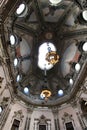 Sumptuous ceiling of the stairway of the Stock Exchange Palace in Porto Royalty Free Stock Photo