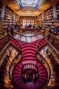 Livraria Lello interior. Famous majestic bookstore of Porto. Beautiful staircase.