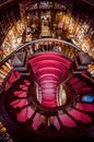 Livraria Lello interior. Famous majestic bookstore of Porto. Beautiful staircase.