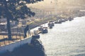 PORTO, PORTUGAL - JANUARY 18,2018: Panorama View on Porto, Duoro River, Ribeira District and Dom Luis Bridge